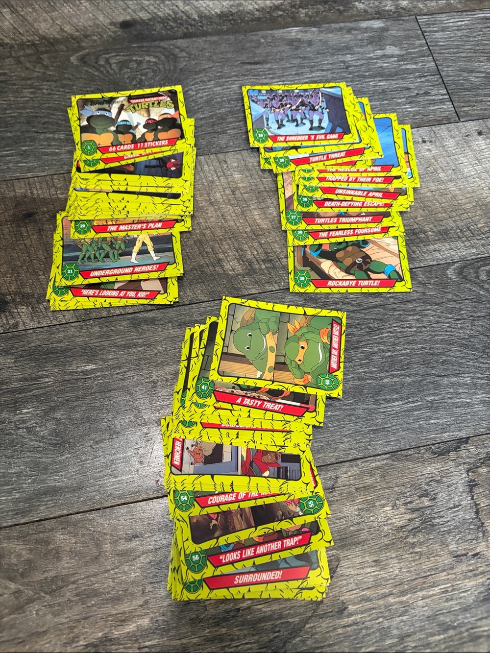 1990 Mirage studios TOPPS teenage mutant hero turtles 66 cards